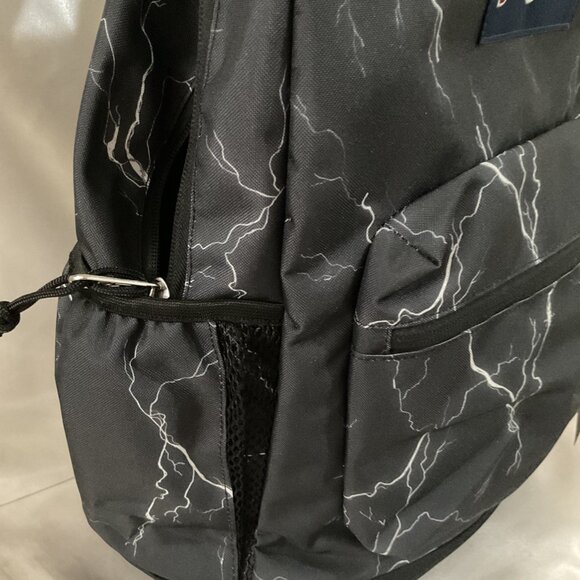 Jansport Superbreak Backpack Lightning Print Black 15" Laptop Sleeve Durable Rec - Picture 4 of 5